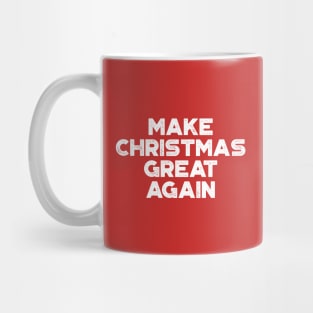 Make Christmas Great Again Funny Vintage Retro (White) Mug